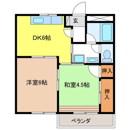 柿ノ木美江寺の物件間取画像